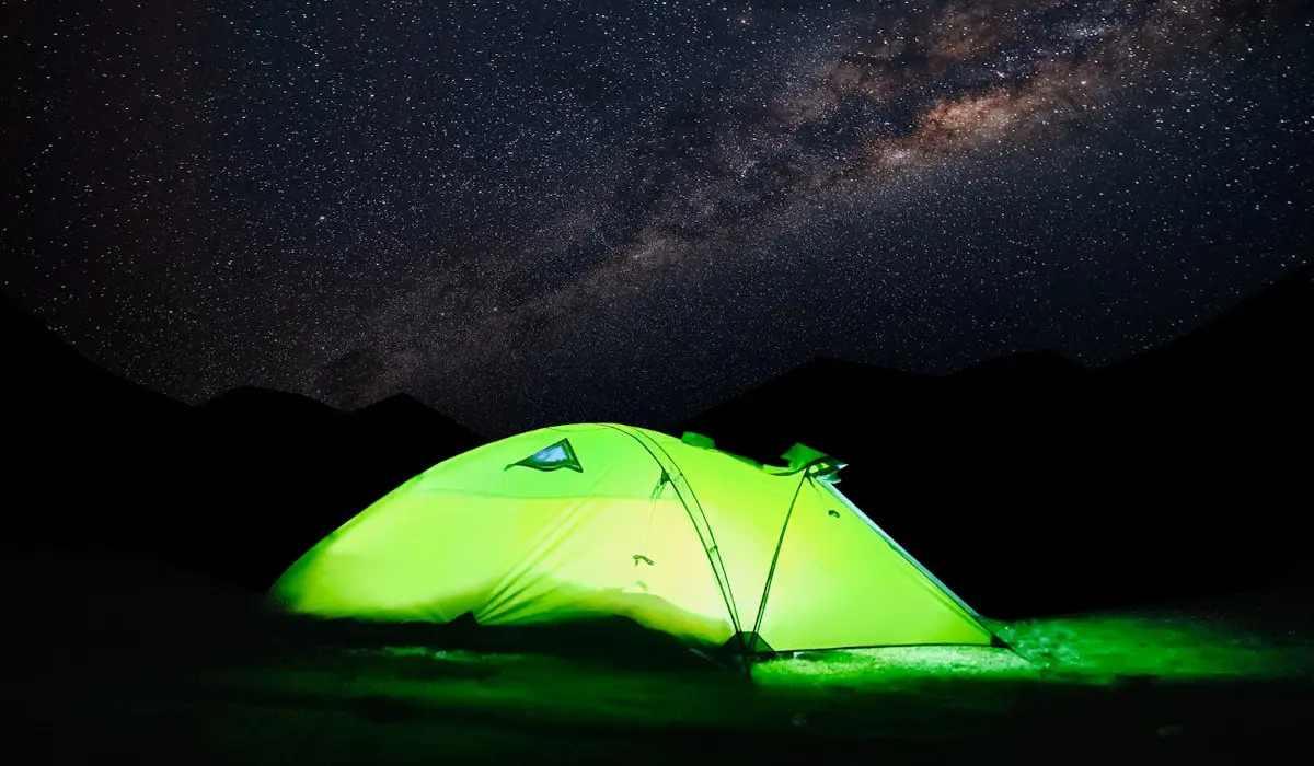 camping under the sky